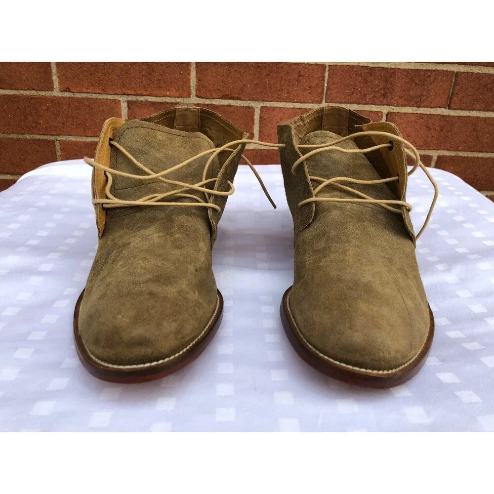 J Shoes Men Monarch distressed brown Suede Desert Ankle Chukka Boots US 10 M